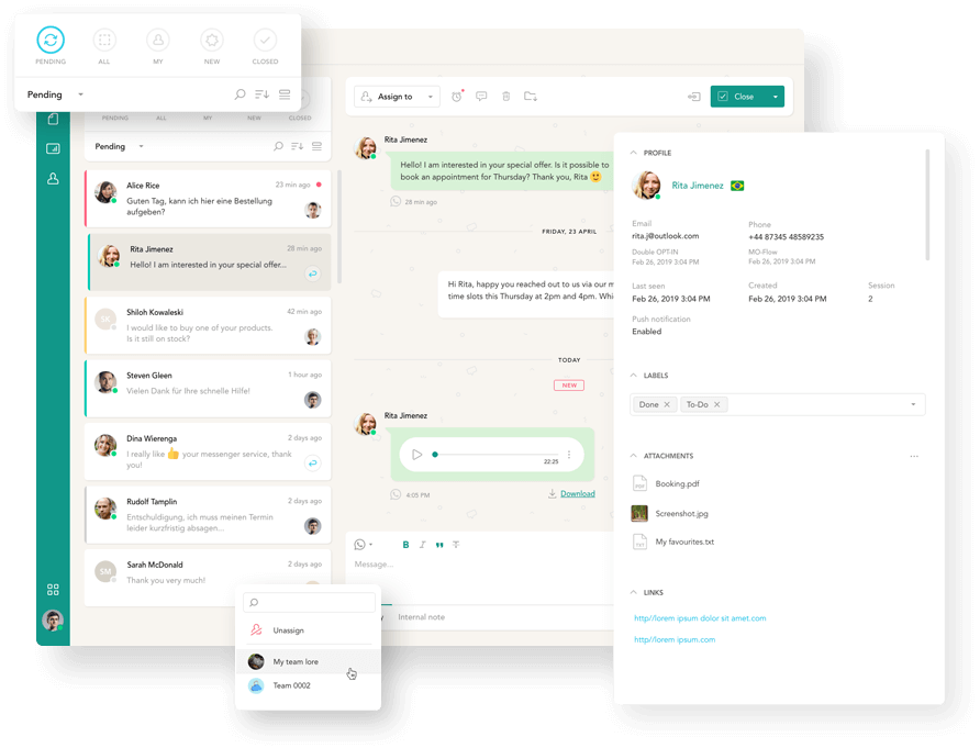 واجهة API الخاصّة بواتساب للأعمال Open API for integration with CRM, Bot, Data, etc