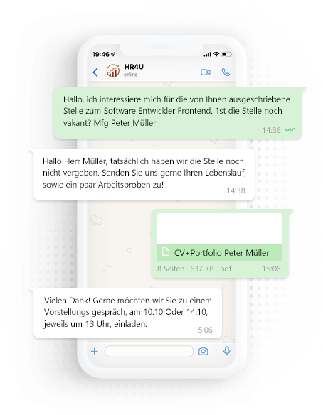 API WhatsApp Business e API di integrazione Risorse umane